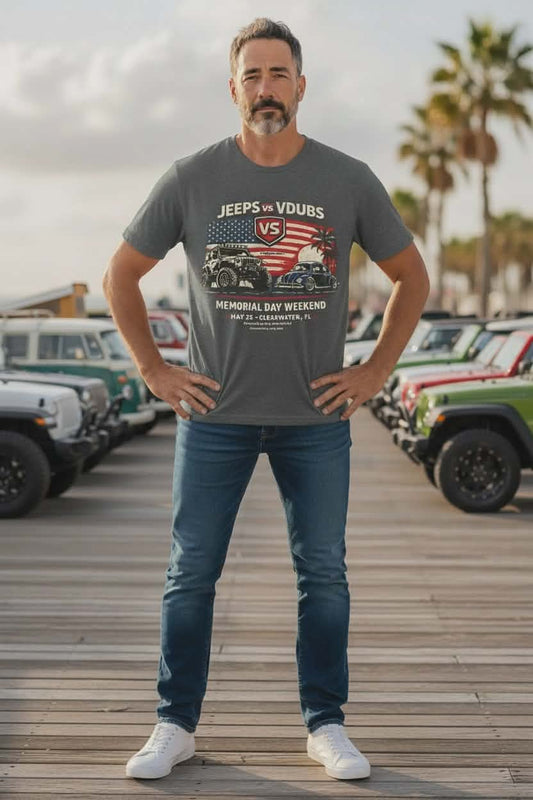 Official Jeeps vs VDubs Showdown T-Shirt